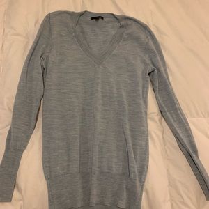 JCrew Blue Wool Vneck Sweater